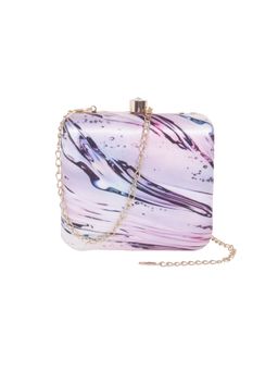 SWISNI - Abstract Printed Box Clutch (S)