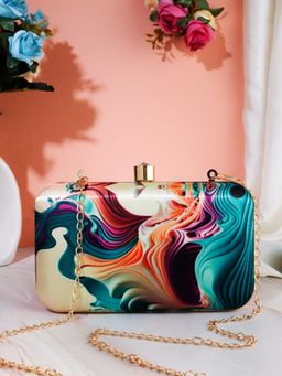 SWISNI - Abstract Digital Printed Clutch Bag (S)