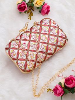 SWISNI - Printed Embellished Clutch Bag (S)