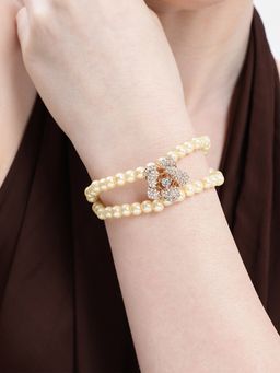 Estele - Women White Alloy Rose Gold Bracelet