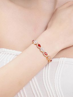 Estele - Women Red Brass Rose Gold Bracelet