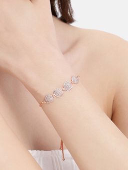 Estele - Women White Brass Rose Gold Bracelet
