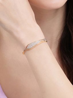 Estele - Women White Brass Rose Gold Kada