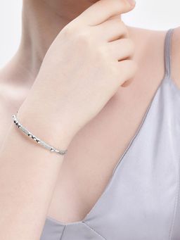 Estele - Women White Brass Rhodium Kada