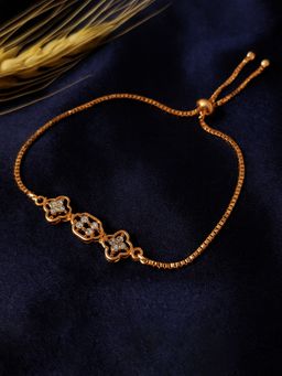 Estele - Women White Brass Rose Gold Bracelet