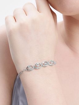 Estele - Women White Brass Rhodium Bracelet