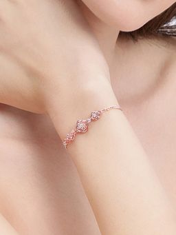 Estele - Women White Brass Rose Gold Bracelet