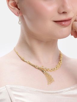 Estele - Women White Brass Gold Jewellry Set