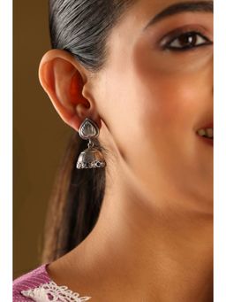 Biba - Women Blue Brass Silver Earrings