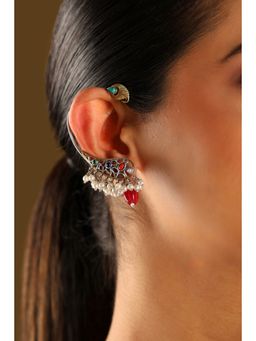 Biba - Women Multi-Color Brass Silver Earrings