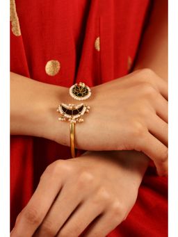 Biba - Women Red Brass Gold Cuff