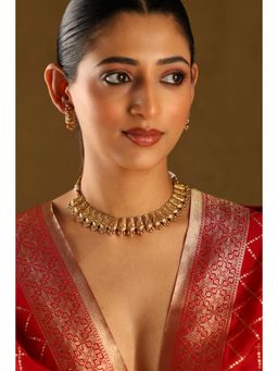 Biba - Women Gold Brass Gold Jewellry Set