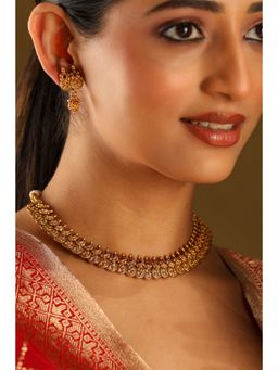 Biba - Women Gold Brass Gold Jewellry Set