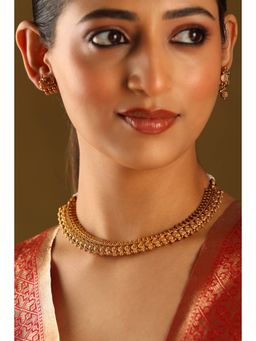 Biba - Women Gold Brass Gold Jewellry Set