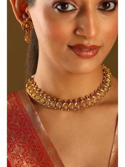 Biba - Women Gold Brass Gold Jewellry Set