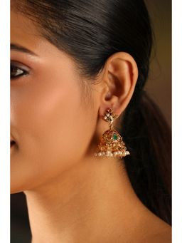 Biba - Women Multi-Color Brass Gold Earrings