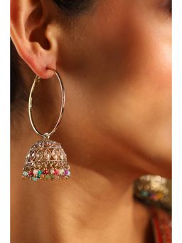 Biba - Women Multi-Color Brass Gold Earrings