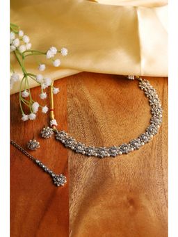 Biba - Women White Alloy Gold Jewellry Set