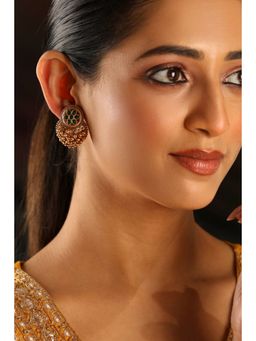 Biba - Women Green Alloy Gold Earrings
