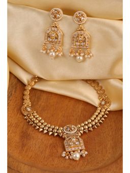 Biba - Women White Alloy Gold Jewellry Set