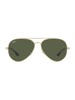 Ray-Ban - Arista Sunglasses(0RB3675|Aviator |Gold Frame|Green Lens |58 mm )