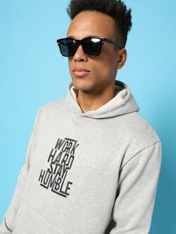 Campus Sutra - Typography Print Hoodie Kangaroo Pocket
