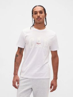 GAP - Mens Logo Printed Crew Neck T-shirt - White
