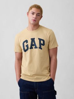 GAP - Mens Logo Printed Crew Neck T-shirt - Beige