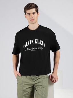 Calvin Klein - Logo Oversized Fit Cotton T-shirt - Black
