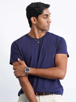 Cove and Lane - Bamboo Soft Drape Cotton T-shirt - Navy Blue