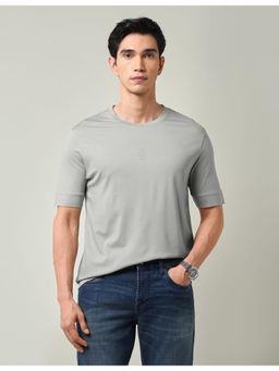 AD By Arvind - Solid Regular Fit T-shirt -Grey
