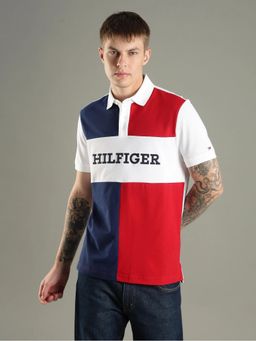 Tommy Hilfiger - Colorblock Regular Fit Cotton Polo T-shirt - Red