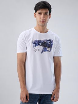 Spykar - White Graphic Regular Fit T-shirt