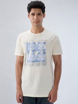 Spykar - White Graphic Regular Fit T-shirt