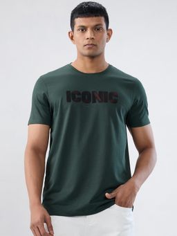 Spykar - Green Typography Regular Fit T-shirt