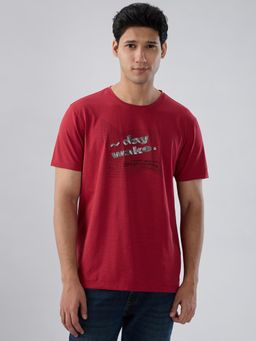Spykar - Red Graphic Regular Fit T-shirt