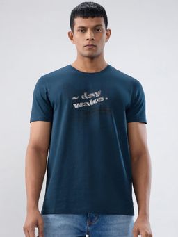 Spykar - Blue Graphic Regular Fit T-shirt