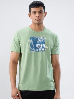 Spykar - Green Graphic Regular Fit T-shirt