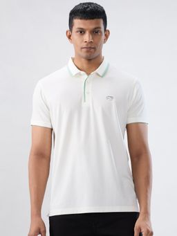Spykar - White Solid Regular Fit T-shirt