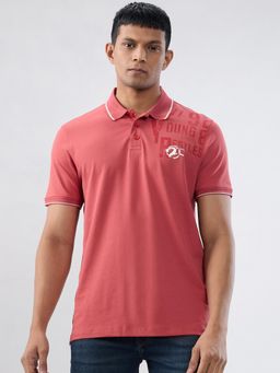 Spykar - Red Typography Regular Fit T-shirt