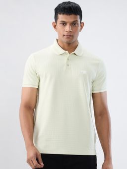 Spykar - Green Self Design Regular Fit T-shirt