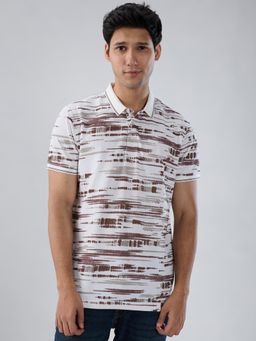 Spykar - Brown Printed Regular Fit T-shirt