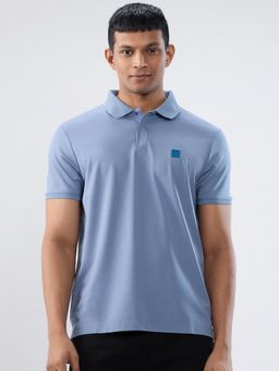 Spykar - Blue Solid Regular Fit T-shirt