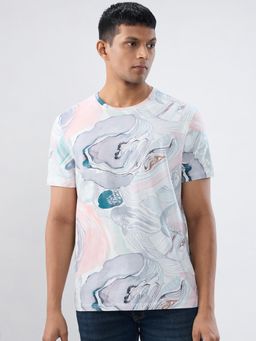 Spykar - Multi-Color Abstract Regular Fit T-shirt