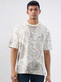 Spykar - White Printed Relaxed Fit T-shirt