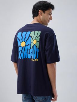 Spykar - Blue Graphic Relaxed Fit T-shirt
