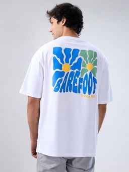 Spykar - White Graphic Relaxed Fit T-shirt