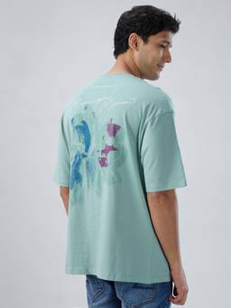 Spykar - Green Graphic Relaxed Fit T-shirt