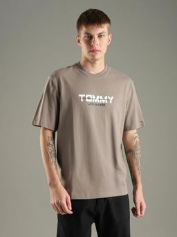Tommy Hilfiger - Logo Regular Fit Cotton T-shirt - Grey