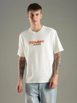 Tommy Hilfiger - Typographic Regular Fit Cotton T-shirt - Off White